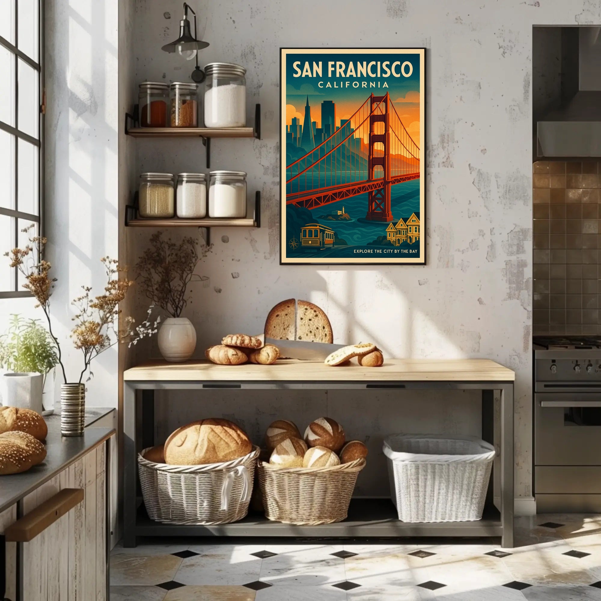 San Francisco Vintage Travel Poster Wall Art