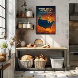 United States of America A Land of Liberty and Dreams Poster PosterGoat