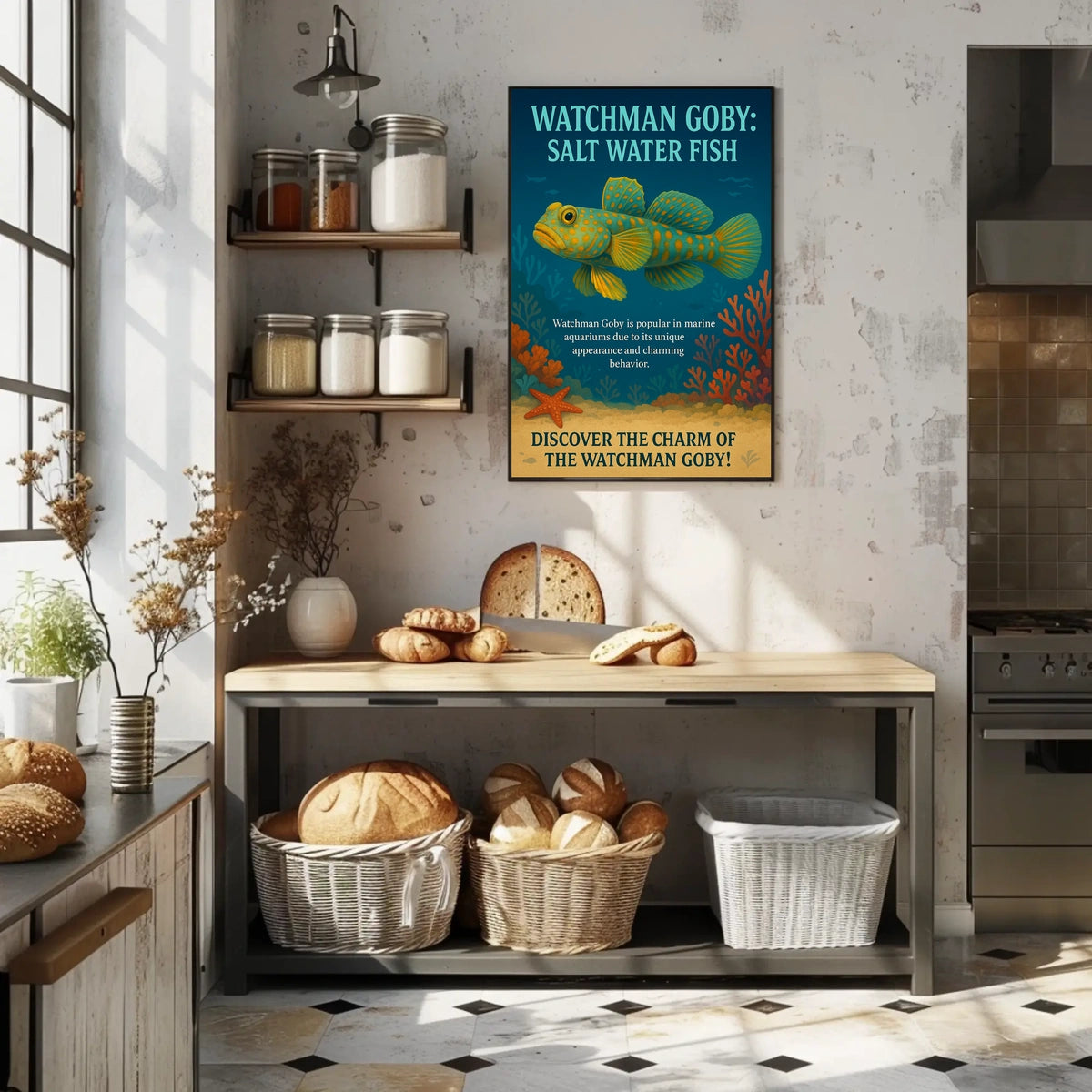 Watchman Goby Salt Water Fish Poster