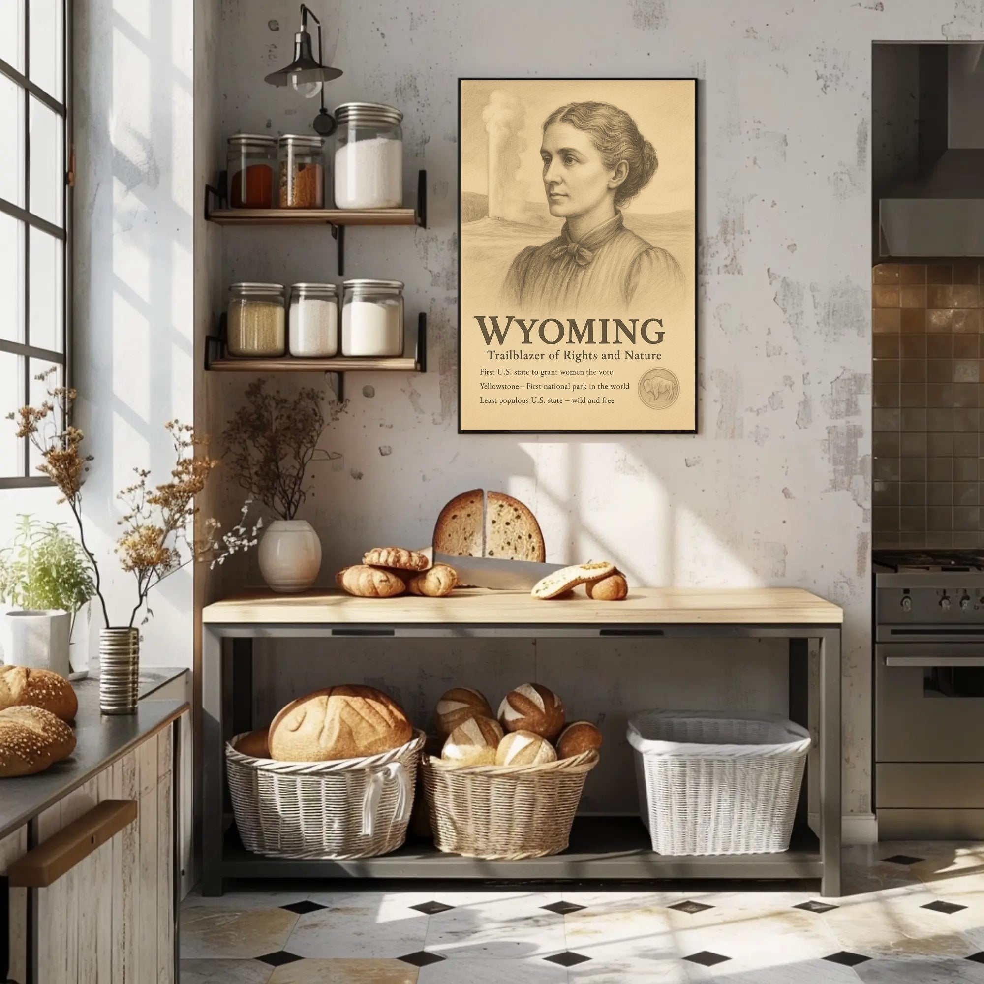 Wyoming Trailblazer of Rights and Nature Poster PosterGoat