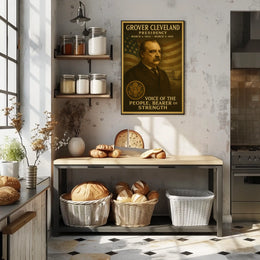 Grover Cleveland Vintage Style Historical Poster