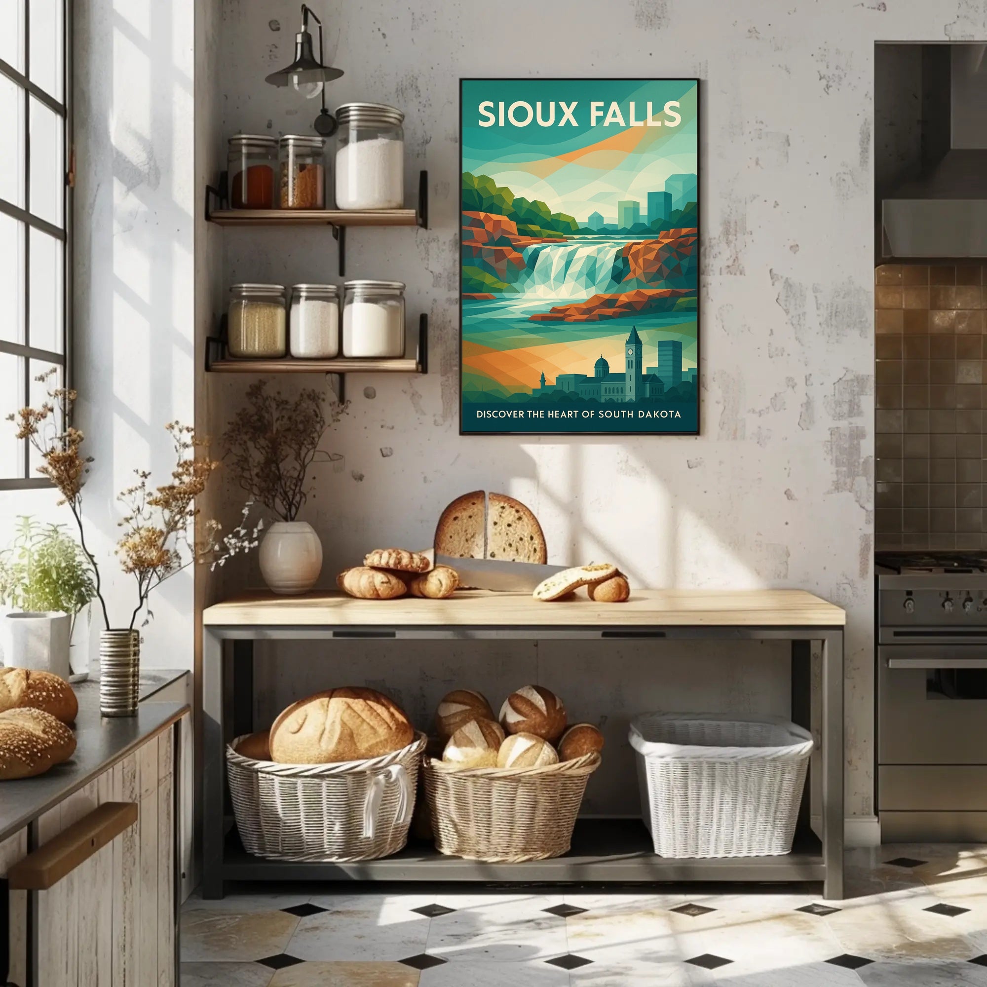Discover Sioux Falls Wall Art Print