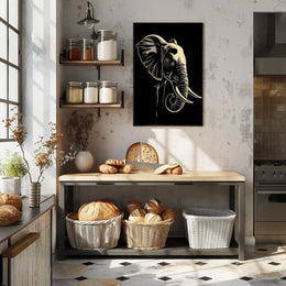 Majestic Elephant Illustration Poster