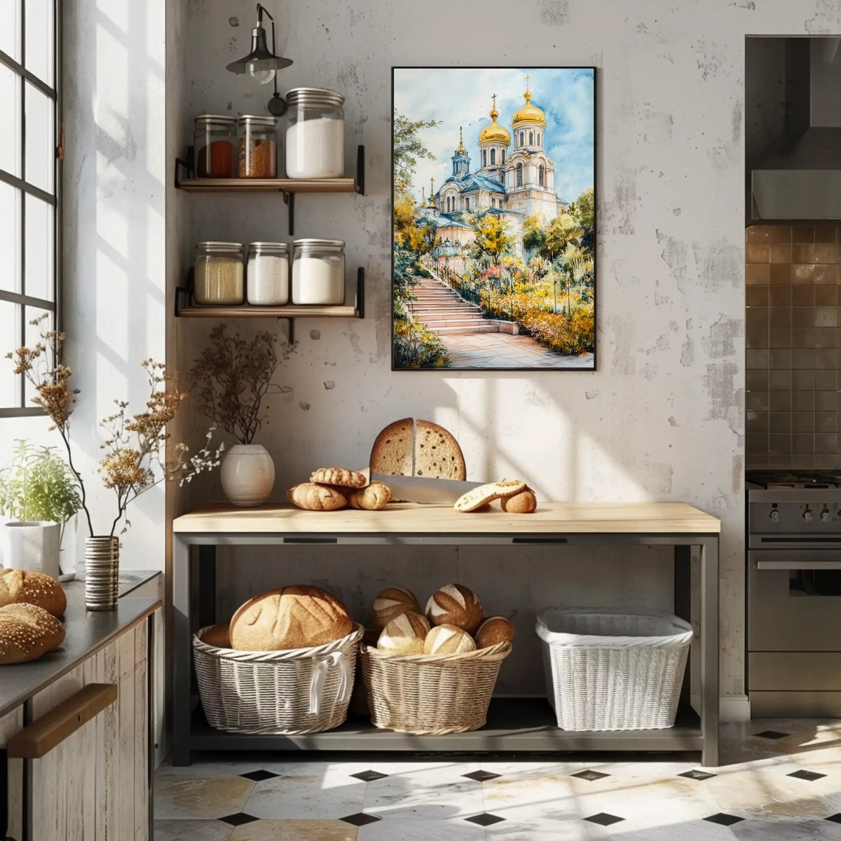 Ukraine Kyiv St Sophia Cathedral City View Landscape Poster