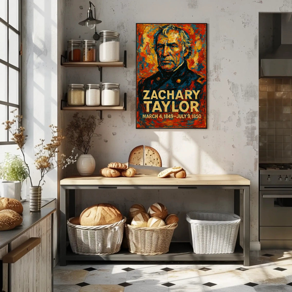 Zachary Taylor 12th President of the United States Glitch Hop Art Poster