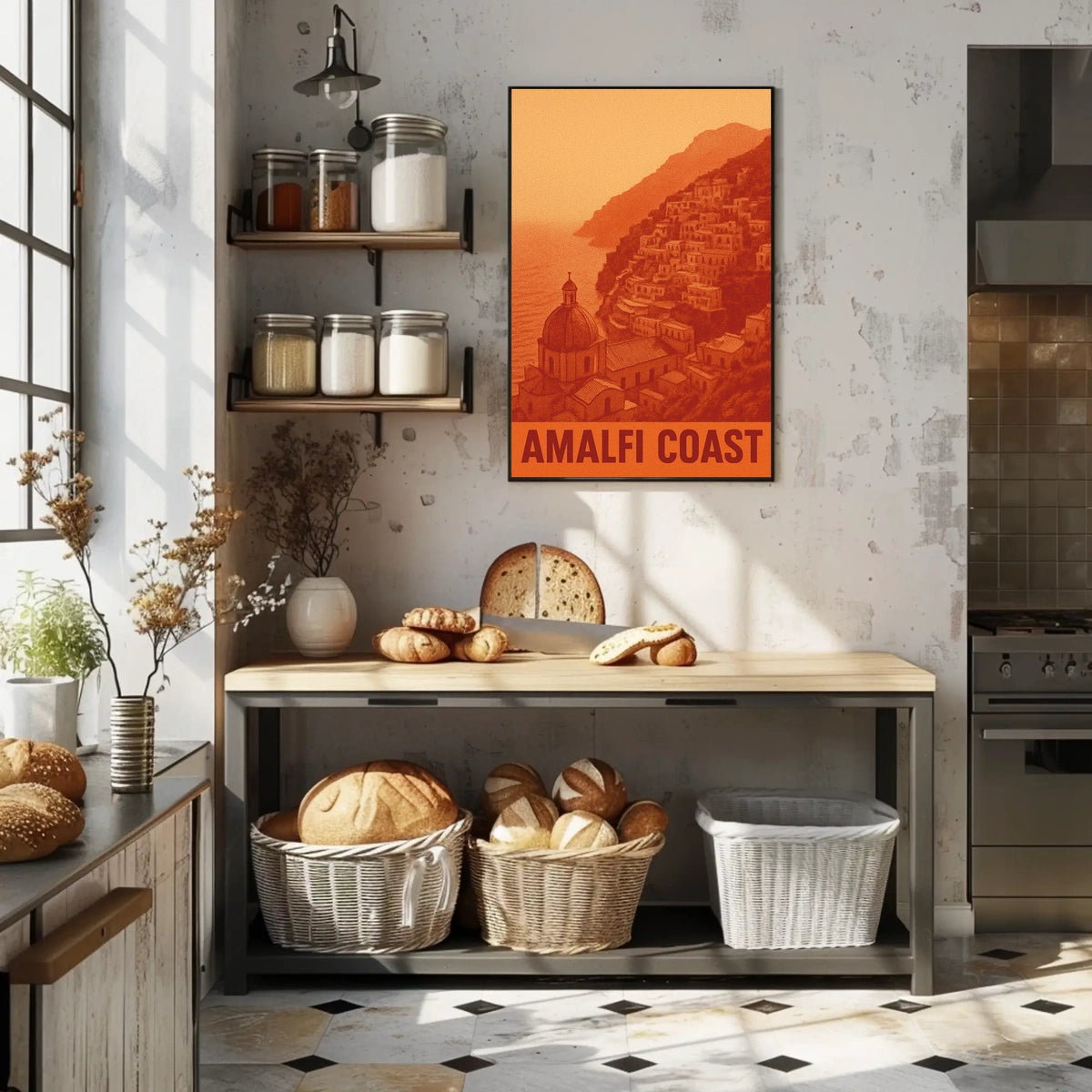 Amalfi Coast Poster 18x24 Coastal Wall Art Print Edition