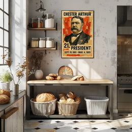 Chester A. Arthur 21st President of the United States Layered paper Collage Poster