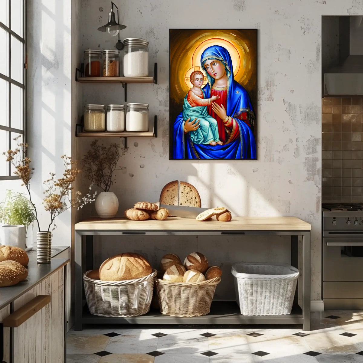 Jesus and Mother Mary Poster