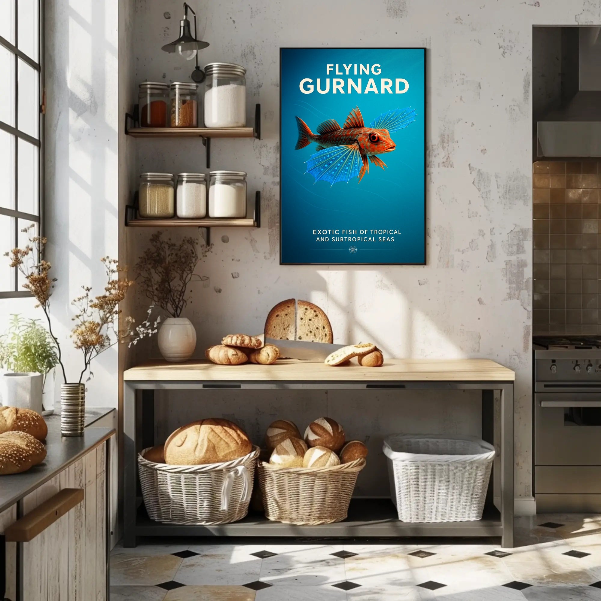 Flying Gurnard Exotic Sea Creature Poster PosterGoat