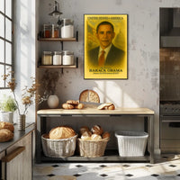 Barack Obama 44th President of the United States Vintage Watercolor Poster