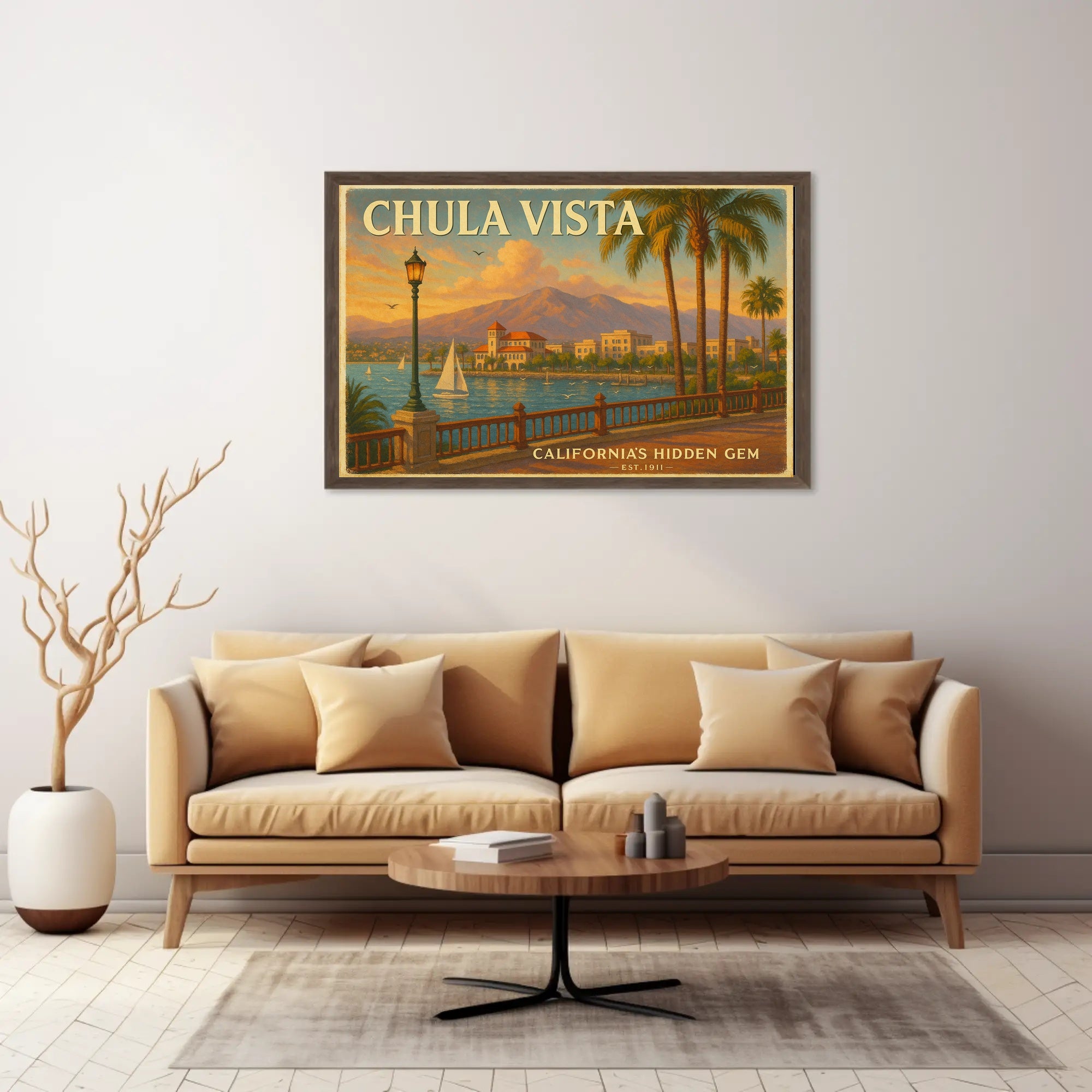Chula Vista Scenic Travel Poster Art Print