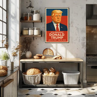 Donald Trump Leadership Echoes Vintage Propaganda Patriotic Icon Portrait Heritage Collection Poster