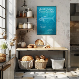Ghostly Grace Glass Catfish Poster