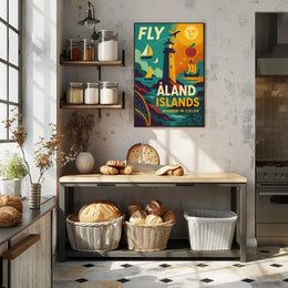 Travel to Vibrant Åland Islands with Retro Adventure Poster PosterGoat