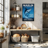 Marlin Saltwater Adventure Poster PosterGoat