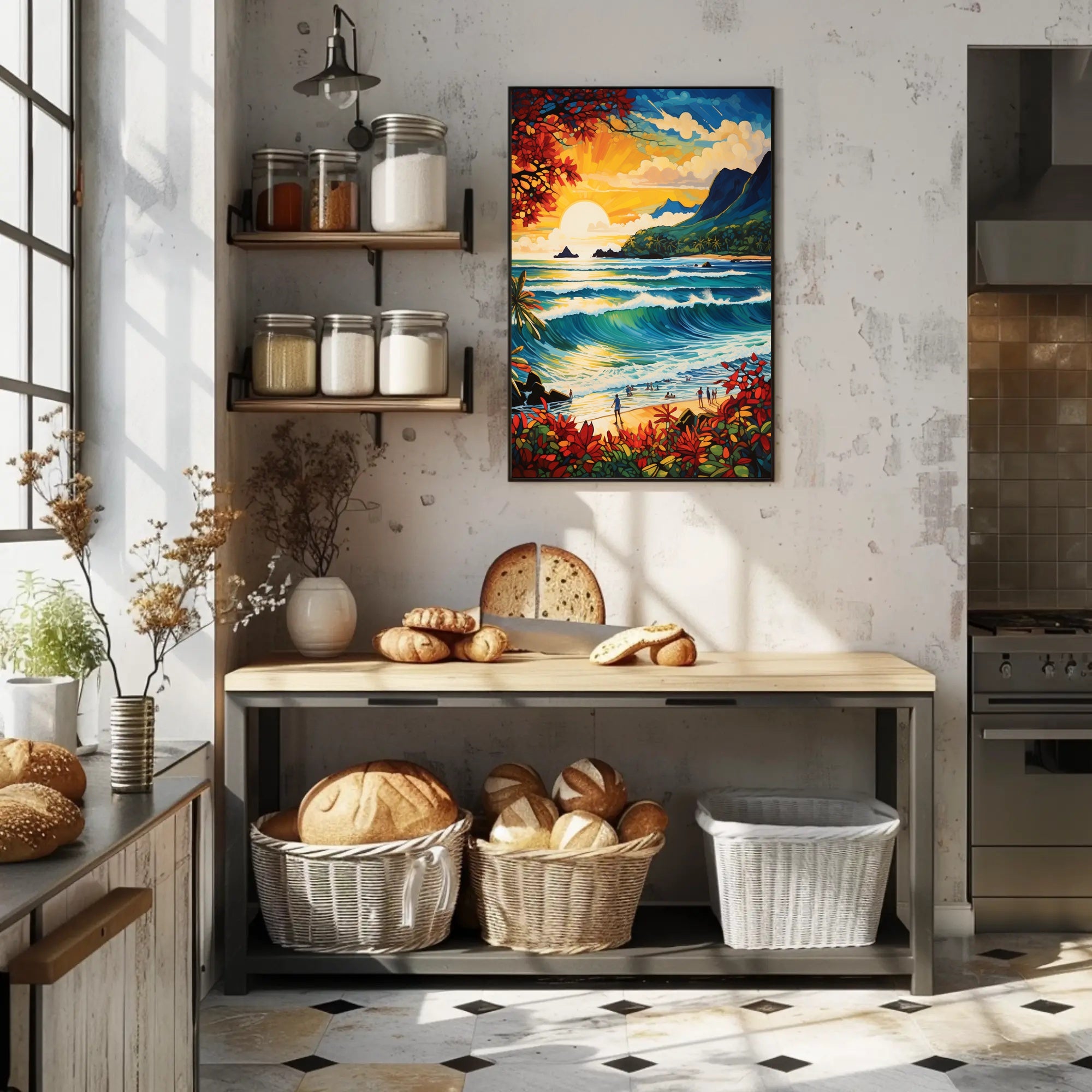 Tropical Sunset Serenity Poster