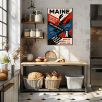 Maine The Lobster State Poster