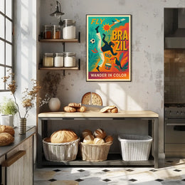 Fly to Brazil Wander in Color Poster