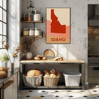 Idaho Silhouette Poster