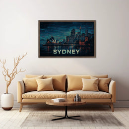 Sydney Skyline at Night Poster
