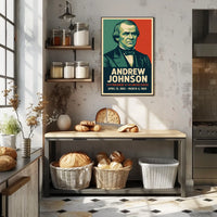 Andrew Johnson 17th President Collectors Lithograph Poster