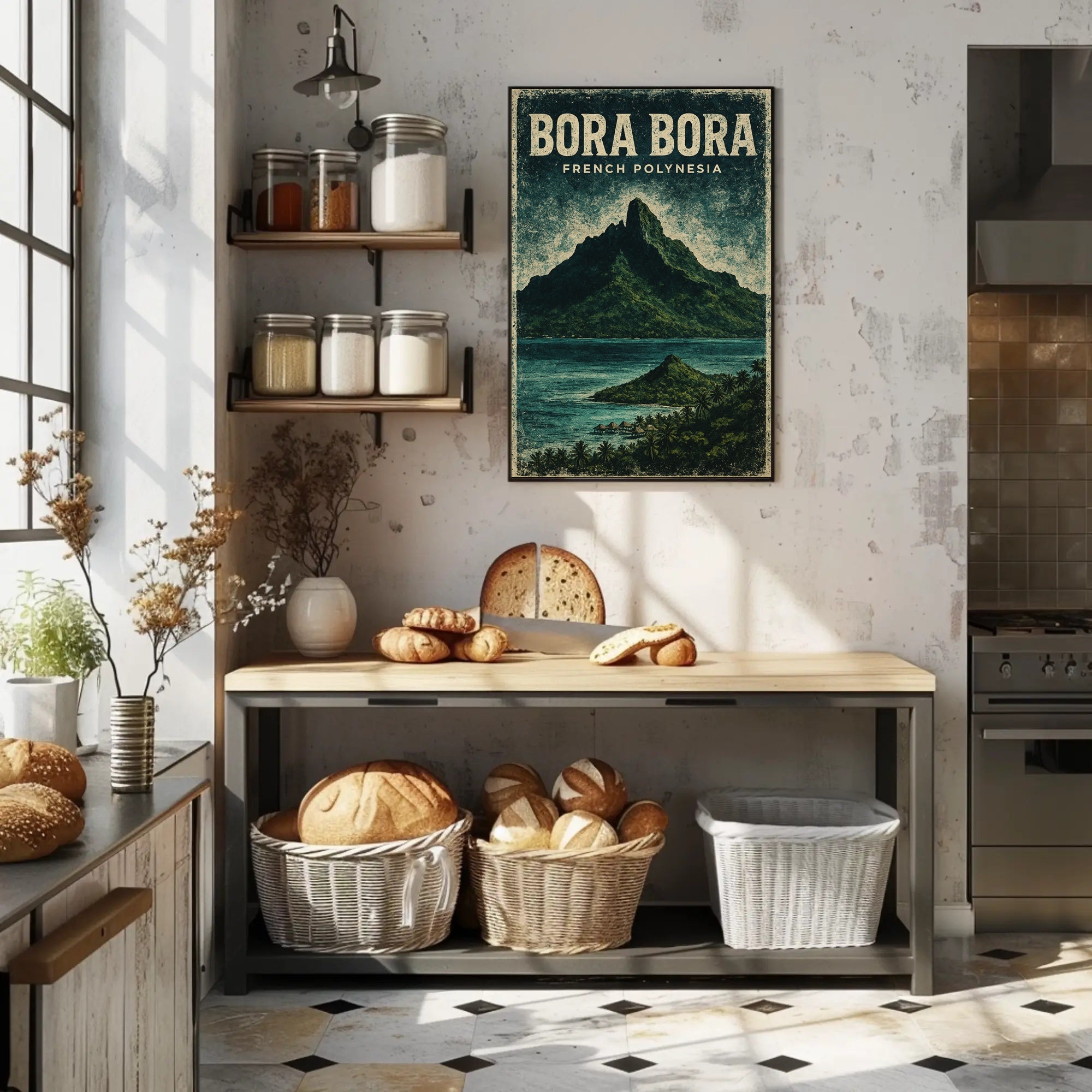 Bora Bora Scenic Island Vintage Travel Poster PosterGoat