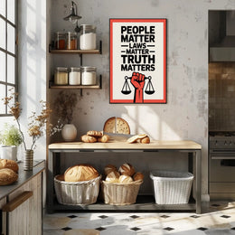 Justice and Equality Bold Political or Propaganda Poster