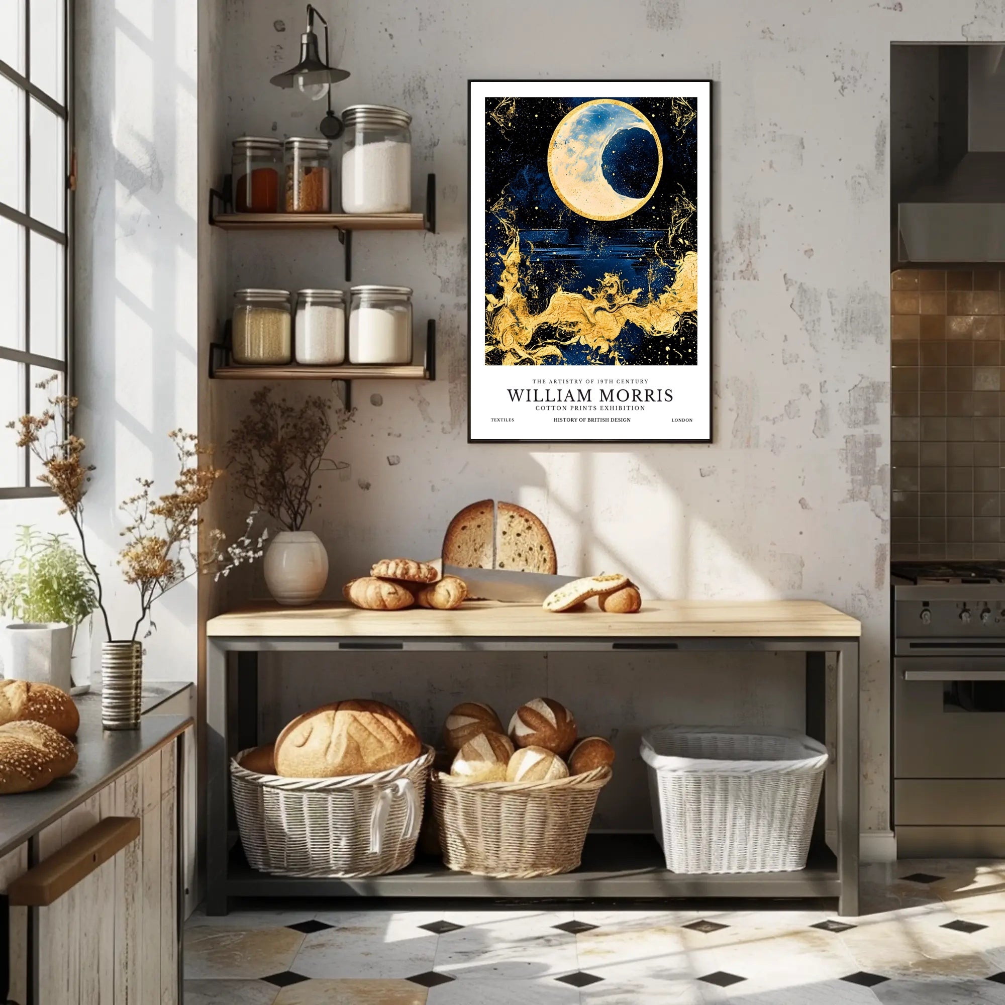 William Morris Cotton Prints Exhibition Poster