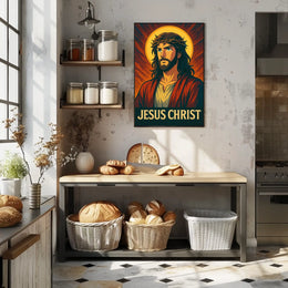 Jesus Christ Iconic Representation Poster