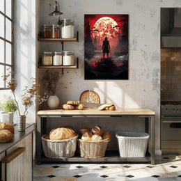 Warrior Under The Blood Moon Poster