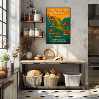 Vibrant Cities of Mexico Poster