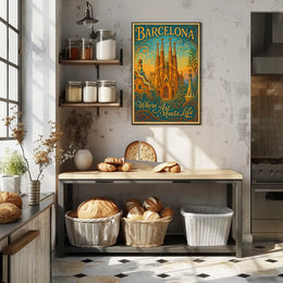 Barcelona Where Art Meets Life Poster