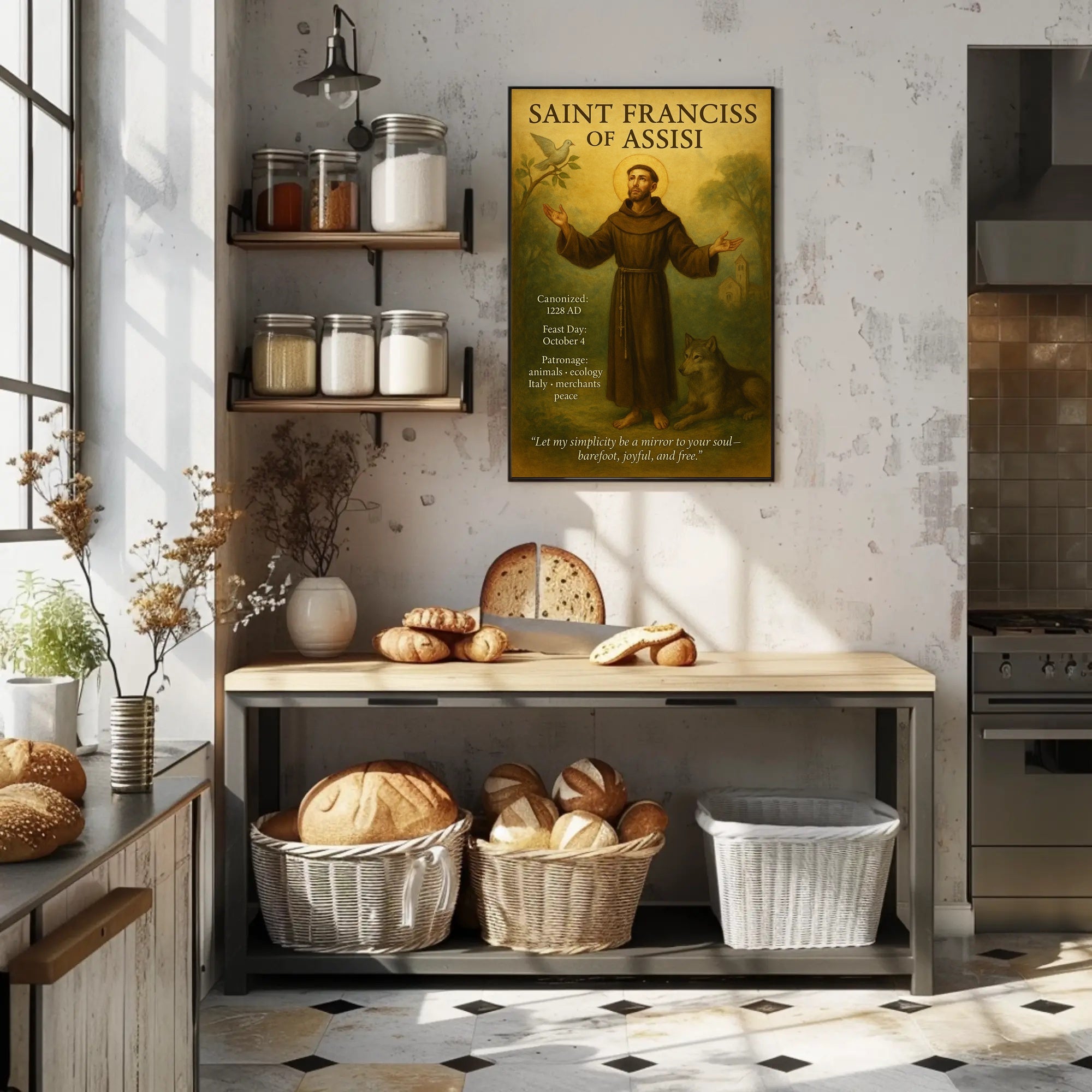 Saint Francis Religious Iconography Cultural Heritage Poster