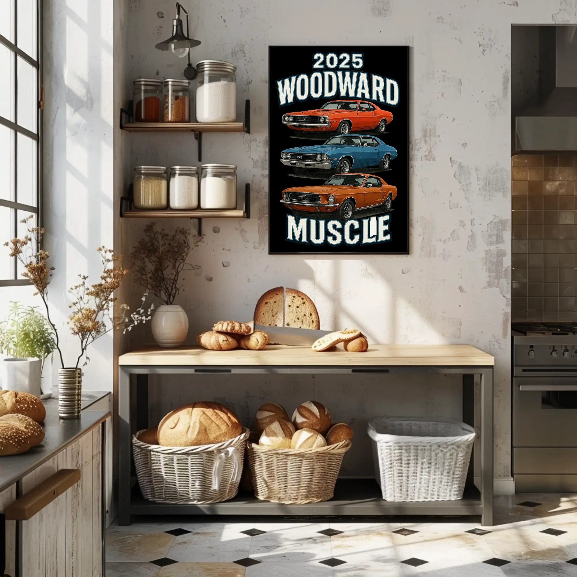 2025 Woodward Muscle Car Event Poster