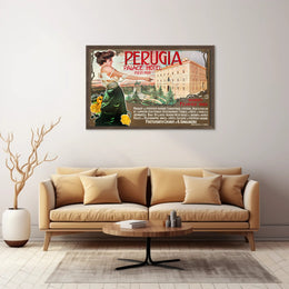 Vintage Perugia Palace Hôtel Poster PosterGoat