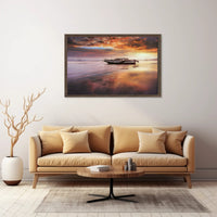 Tranquil Sunset Reflection Poster