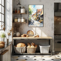 Sweden Gothenburg Haga District City Street Scene Poster
