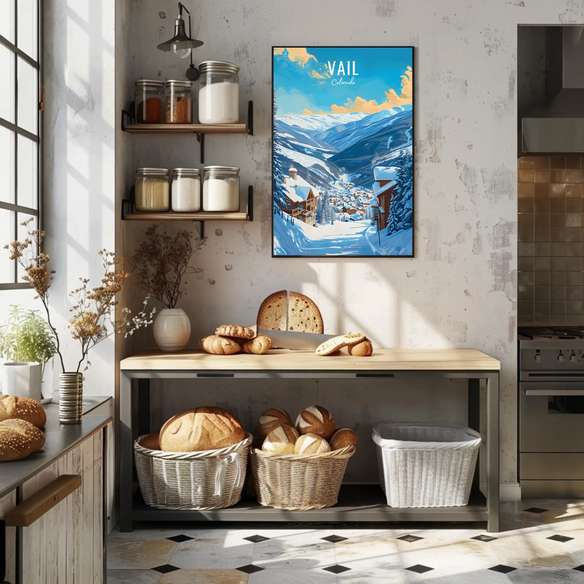 Serene Winter Getaway in Vail Travel Poster