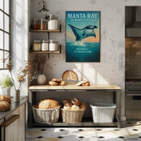 Manta Ray Majesty Animal Poster