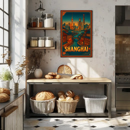 Shanghai Skyline Poster