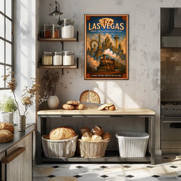 Las Vegas  Where the Past Meets the Future Poster PosterGoat