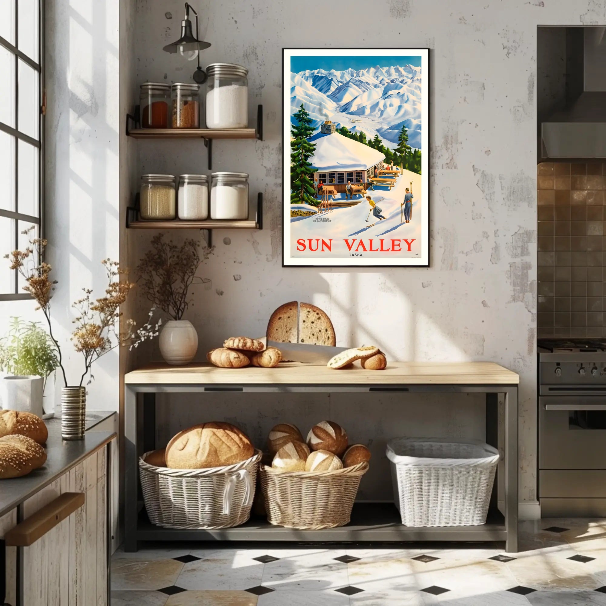 Sun Valley Ski Retreat Poster PosterGoat