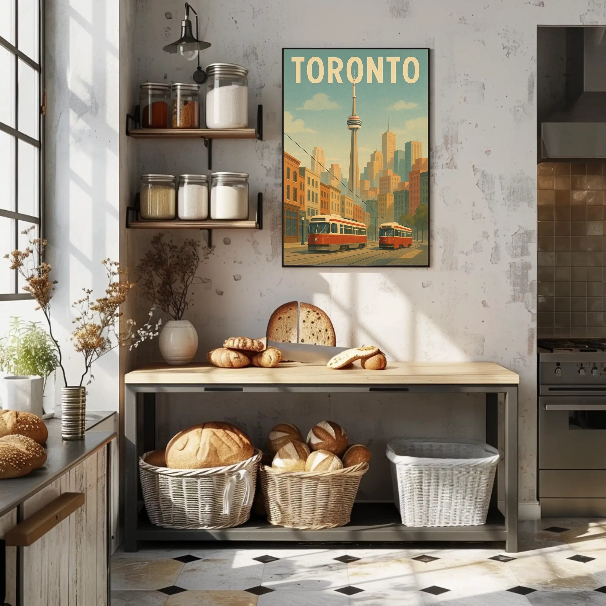 Toronto Skyline Vintage Travel Poster