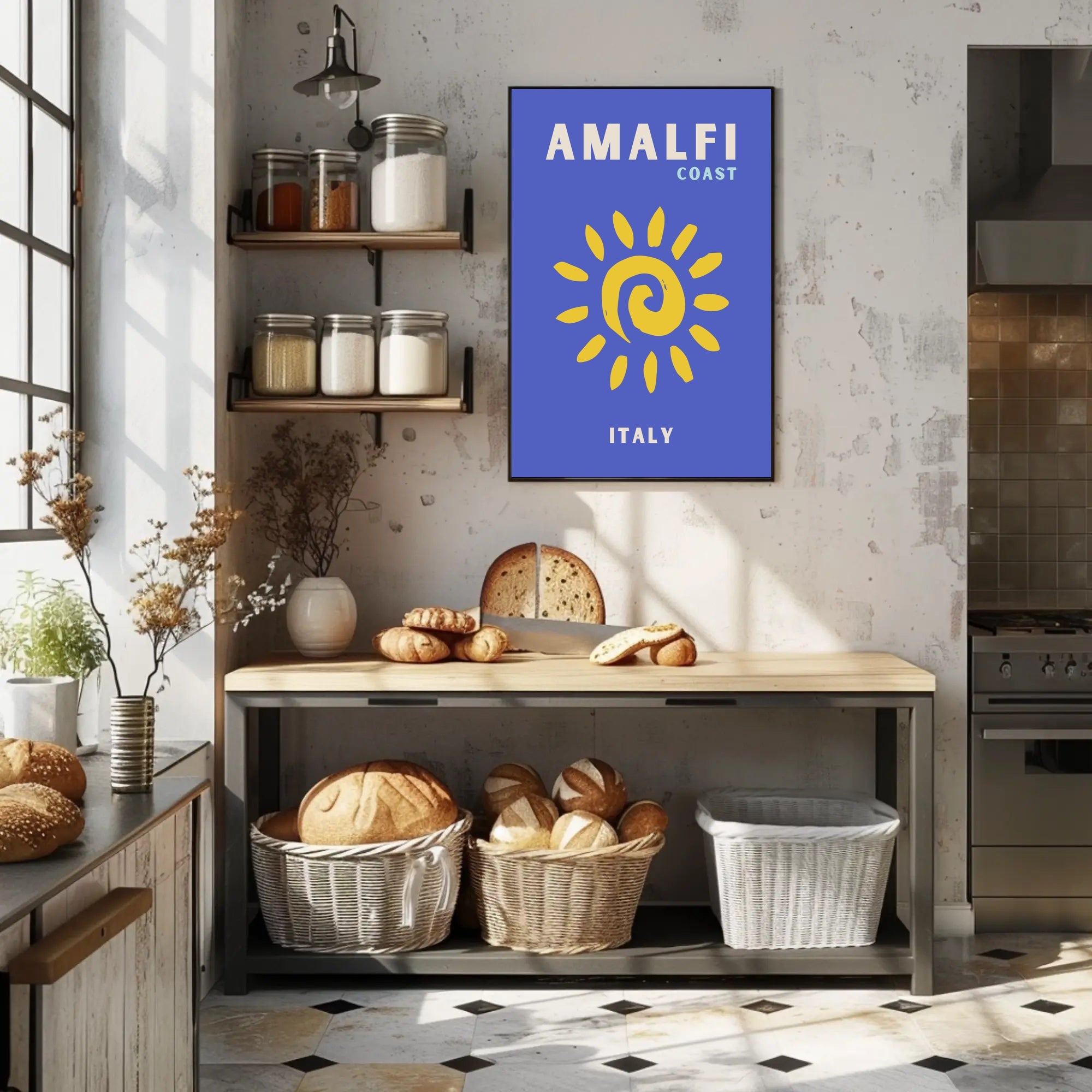 Amalfi Coast Dreamscape Seamless Travel Poster PosterGoat