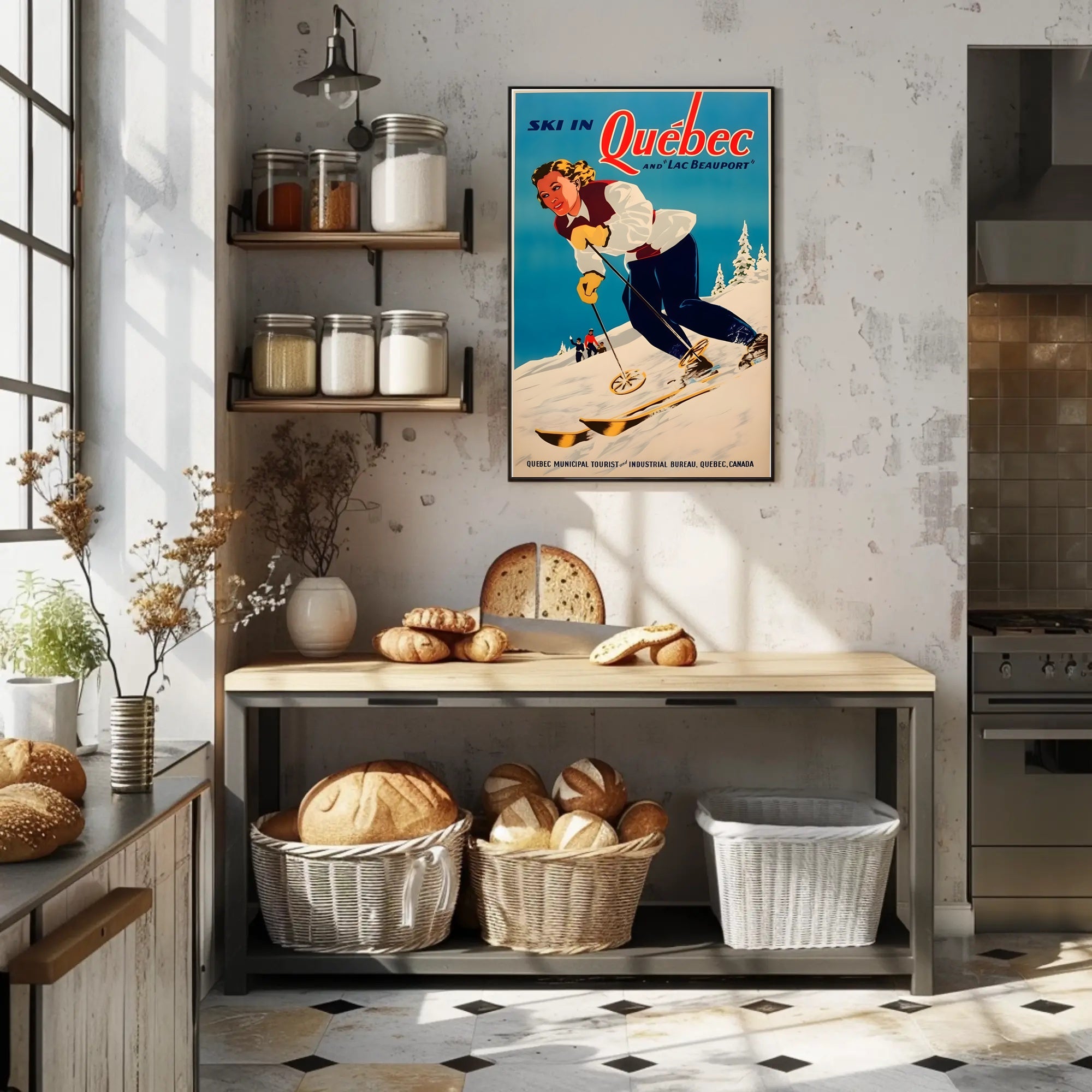 Ski in Québec and Lac Beauport Poster PosterGoat