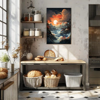 Serene Sunset Over Majestic Waters Poster PosterGoat