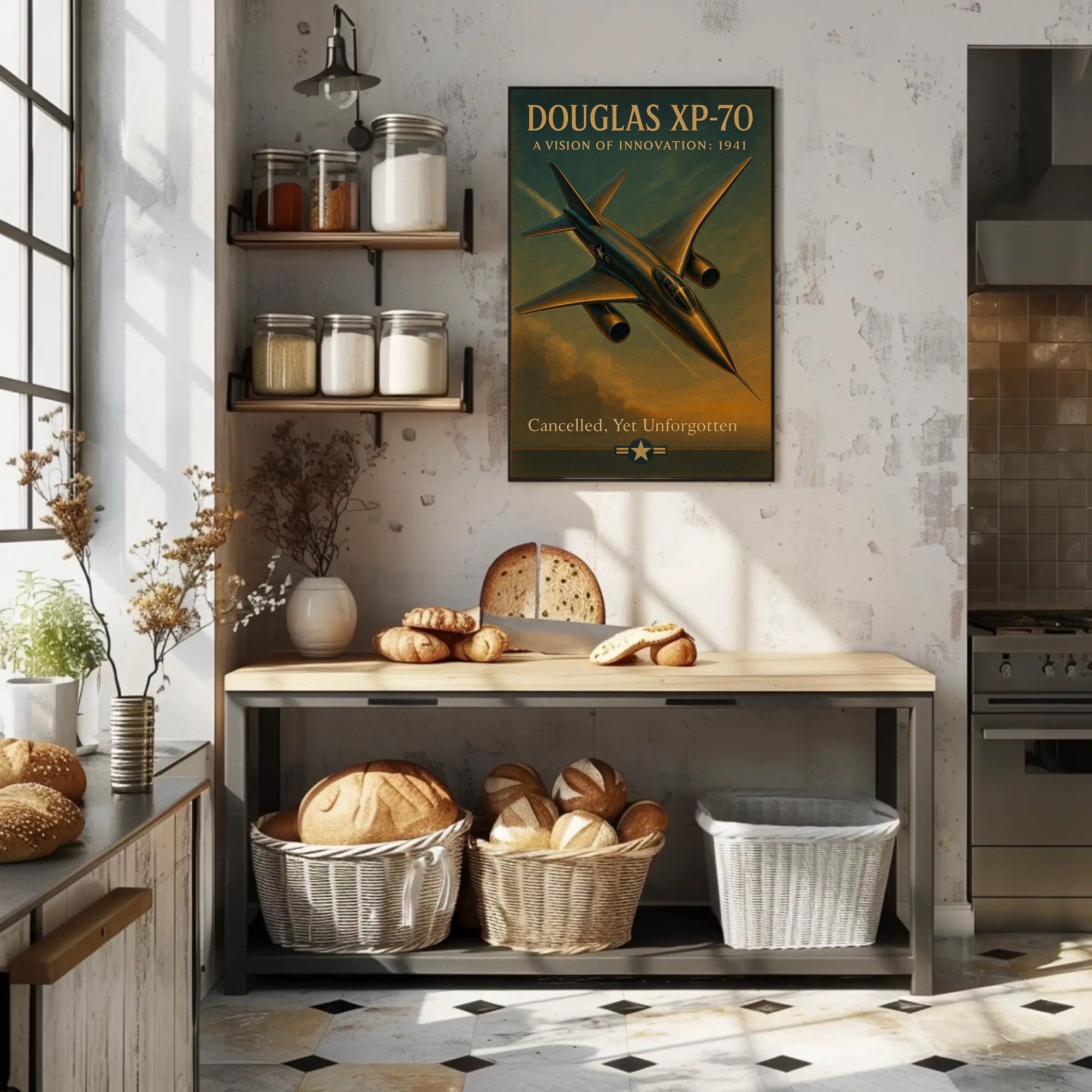 Douglas XP 70 Vintage Aviation Poster Print