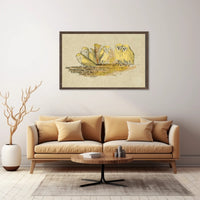 Owls on Rustic Ledge Vintage Animal Poster