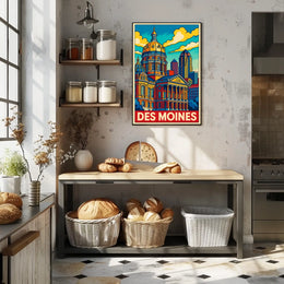 Des Moines Cityscape Poster