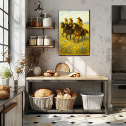 Riders in the Field Poster PosterGoat